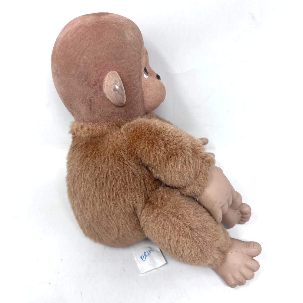 Zoo Borns Baby Monkey Flocked Head Plush Retro 90s Toy Vintage 1994 Ed Kaplan - Picture 7 of 9